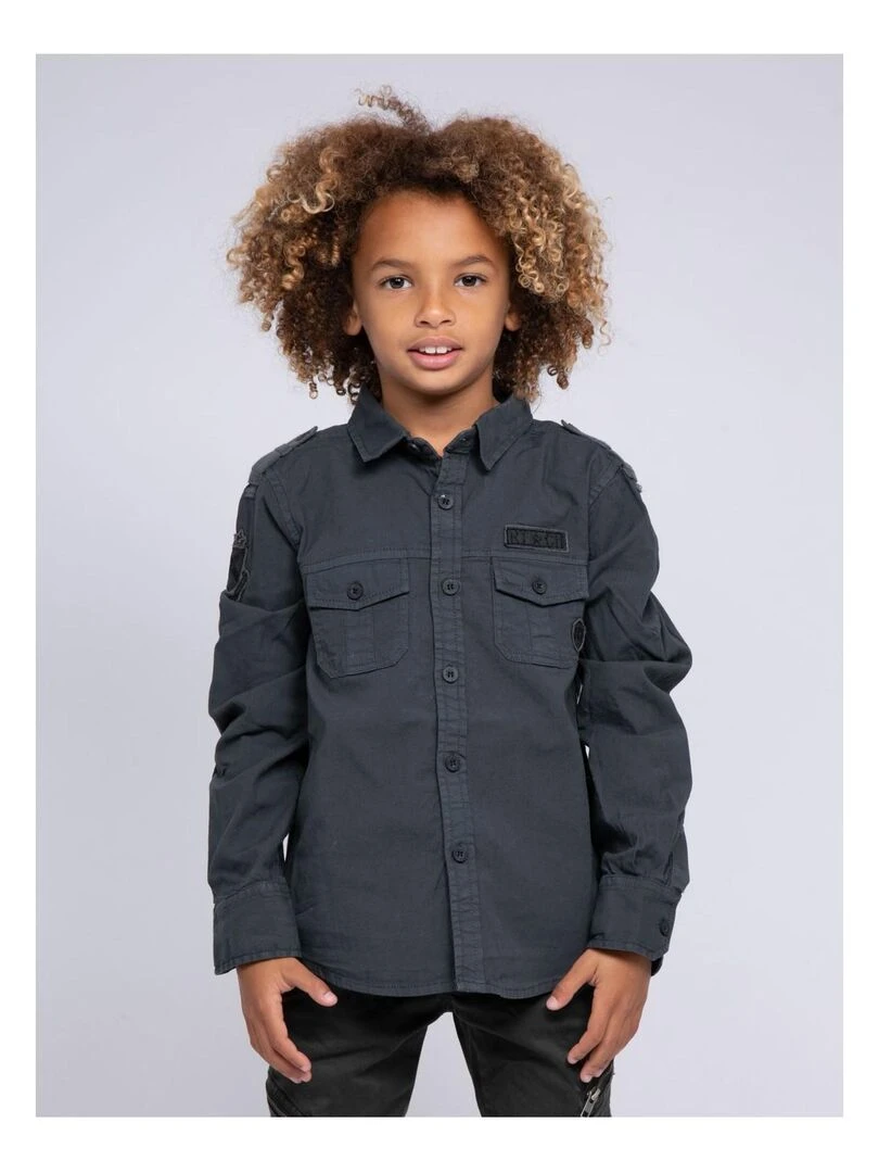 Chemise manches longues militaire TOBLERONE J Gris foncé