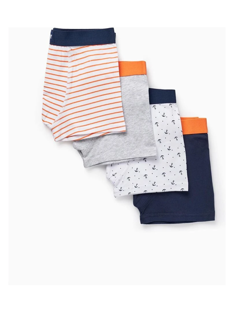 Pack 4 Boxers pour Garçon 'Ancre' ESSENTIALS LINE Multicolore