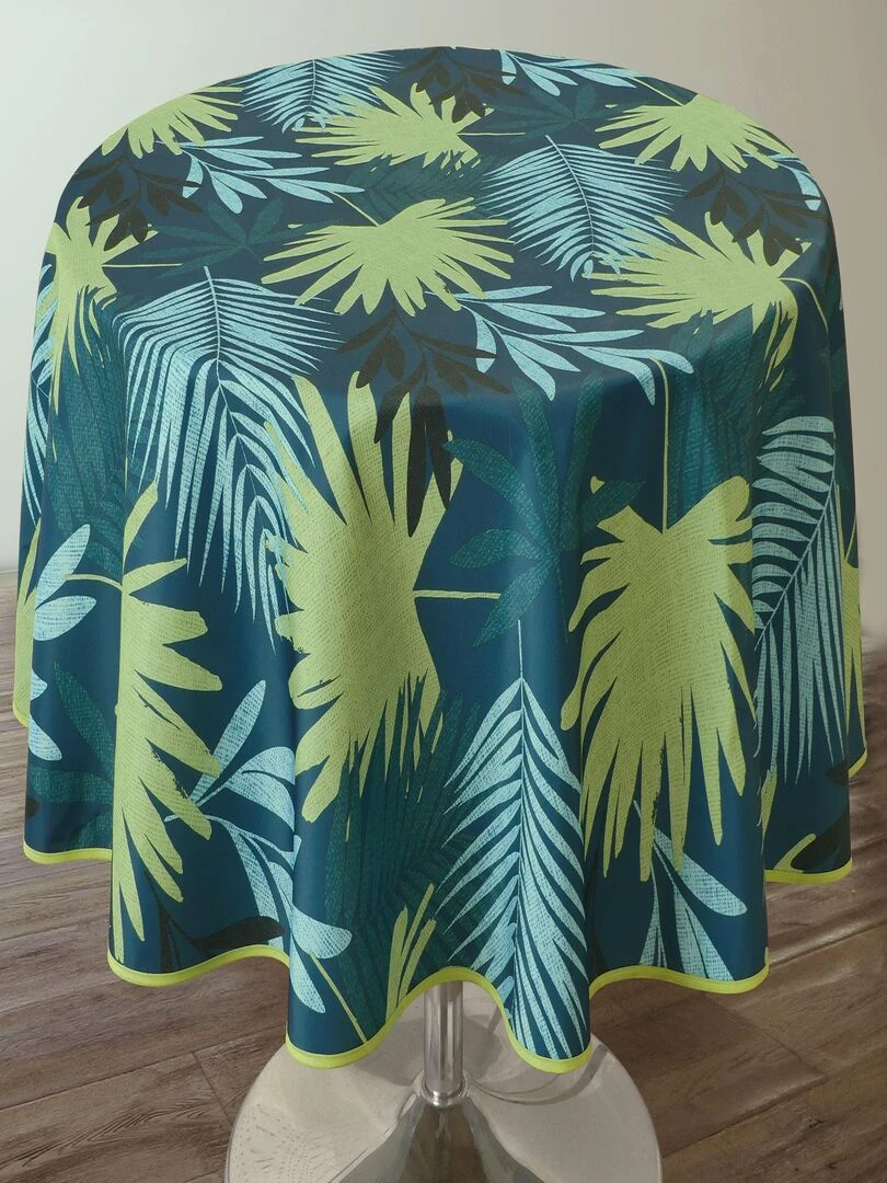 Nappe Anti taches Bali Ronde 160 cm Bleu Vert