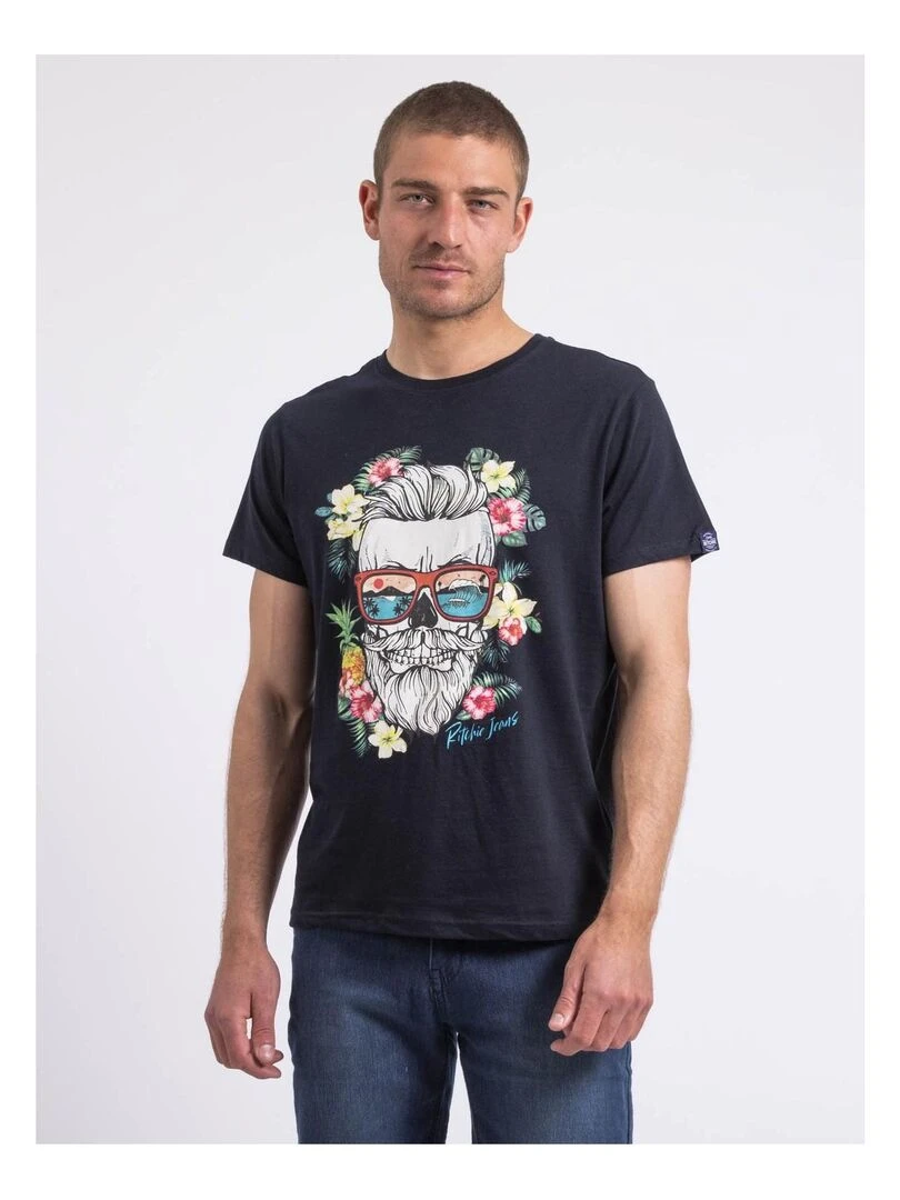 T shirt col rond NOPILUCA Bleu marine