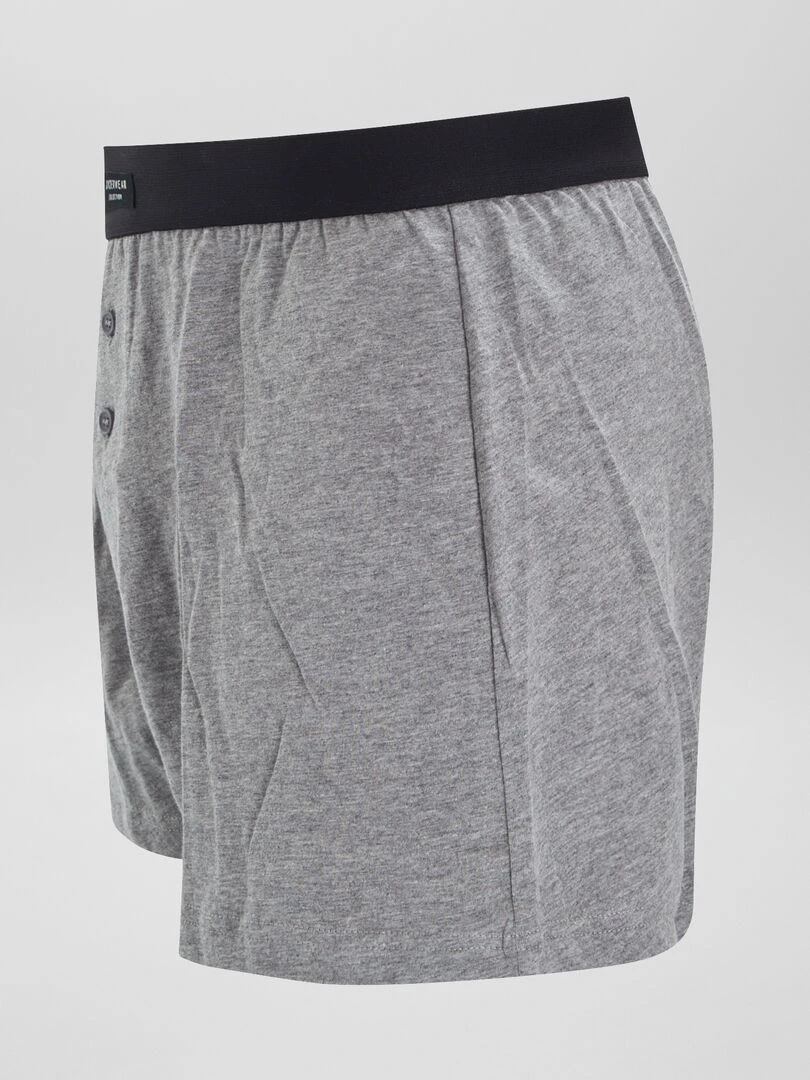 Lot de 3 boxers unis   Gris/noir/blanc