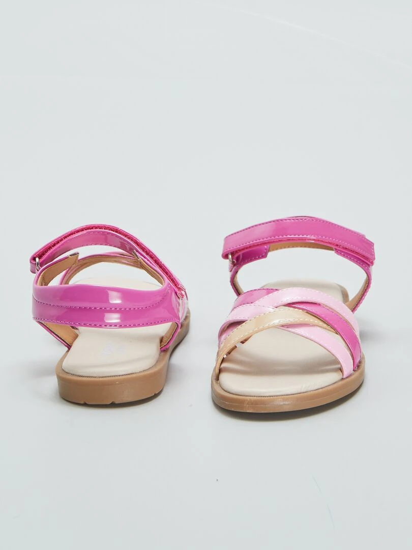 Sandalettes plates   Rose