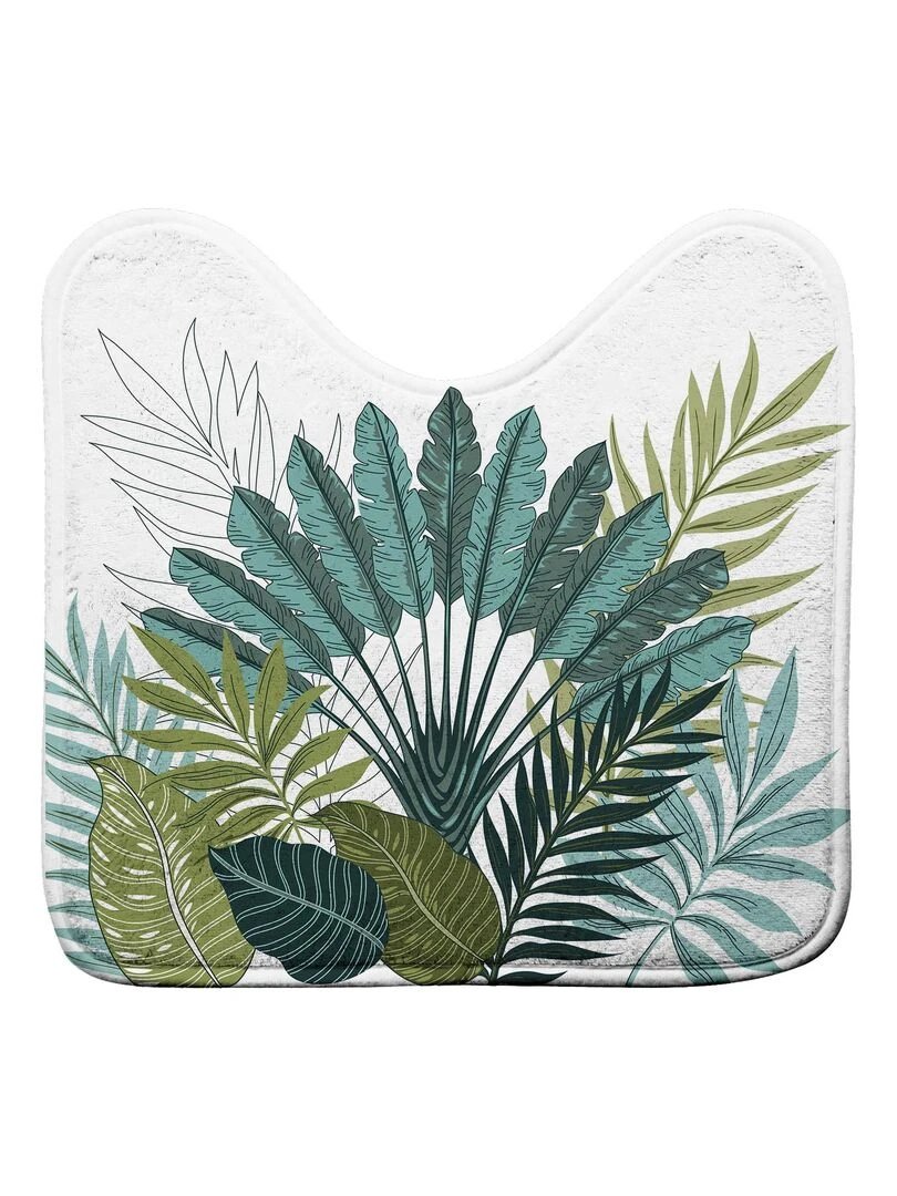 Tapis contour de WC feuille de panazio Blanc