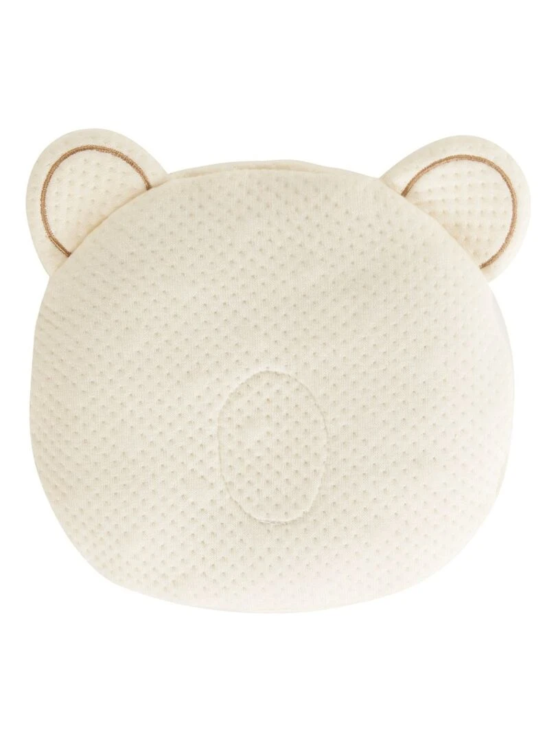 Candide Coussin cale tête bébé P'tit Panda Coton Ecru