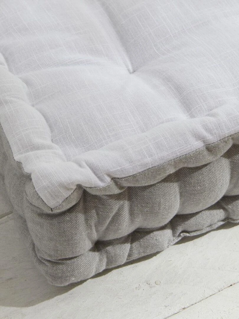 Coussin de sol avec broderies 'CHARME' 'TODAY'   Gris