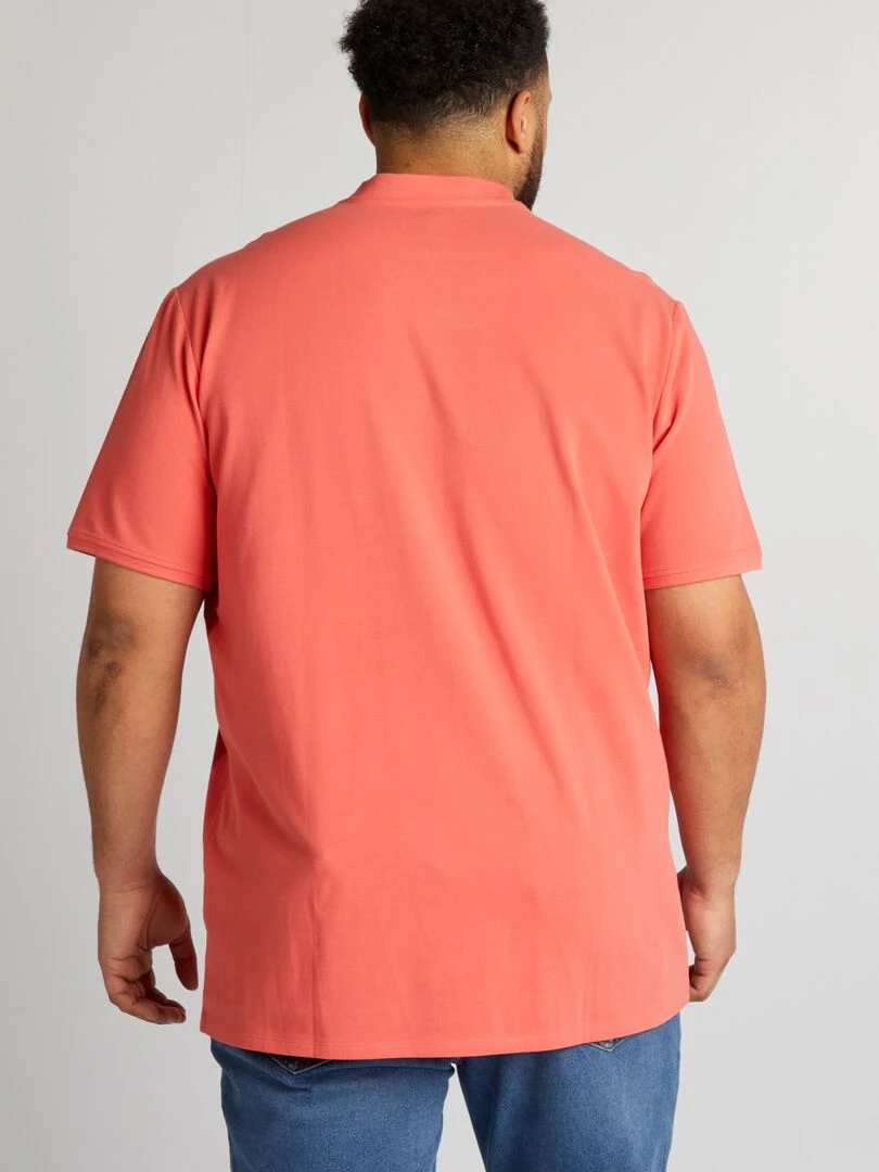 Polo en piqué de coton   Orange