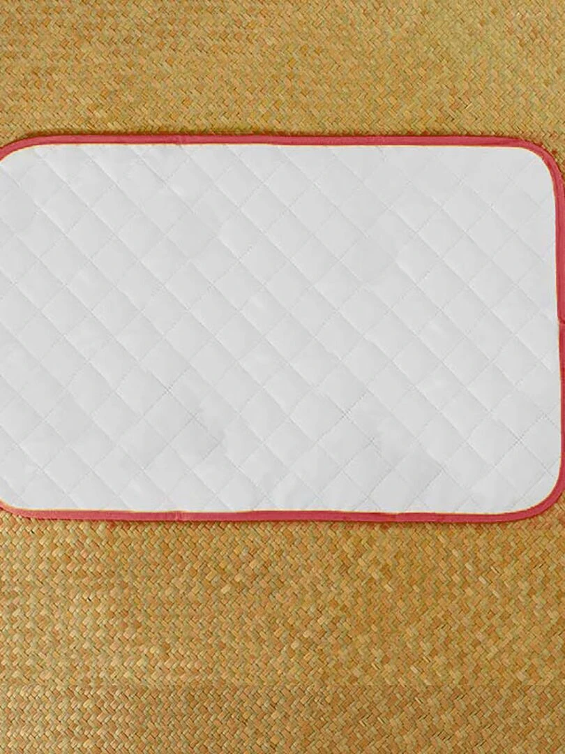 Tapis à Langer Nomade Lubiana en Coton Bio Fraise Rouge