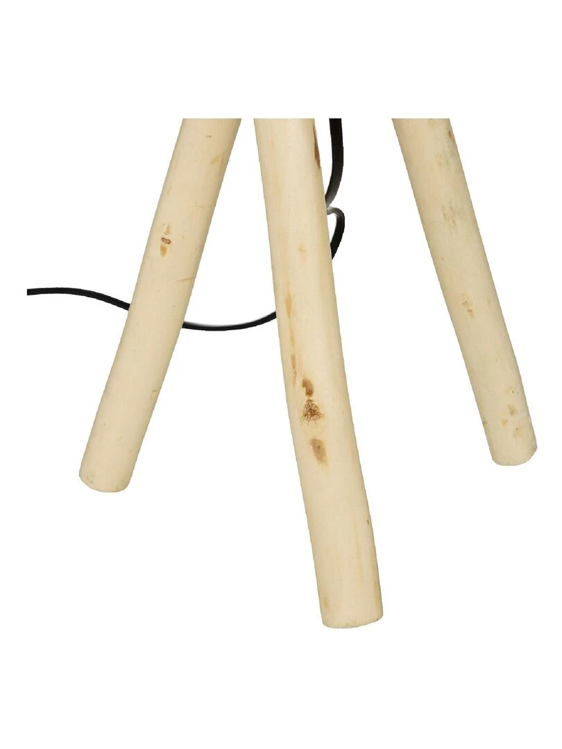 Lampe trépied au mélange de matières naturelles Beige