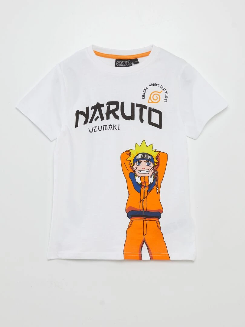 T shirt 'Naruto' manches courtes blanc