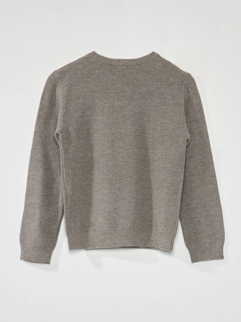 Pull en maille fantaisie   Gris