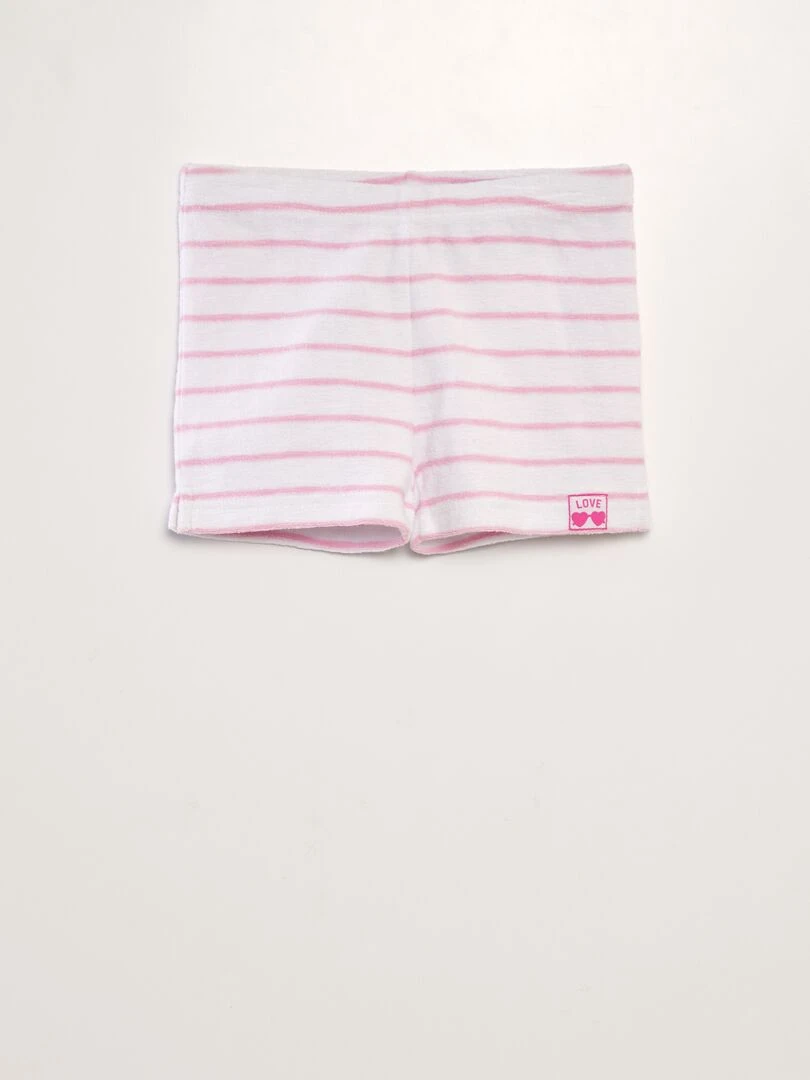 Short épais à rayures Rose