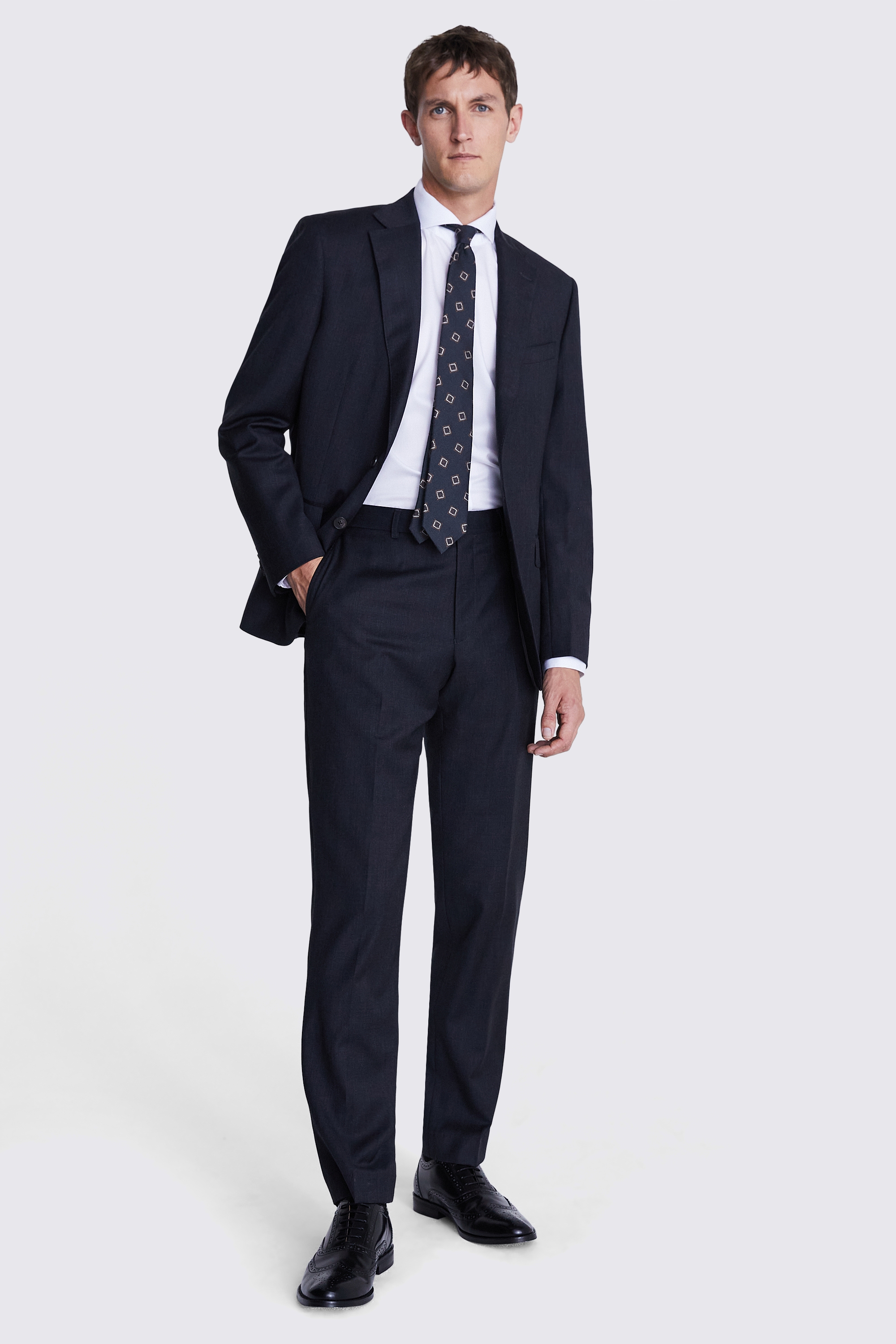 Italian Tailored Fit Blue Check Jacket   Buy Online at Moss