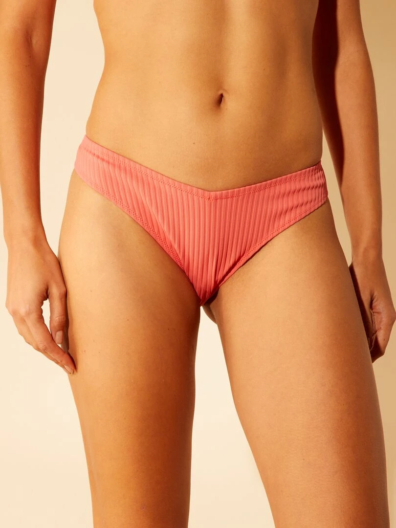 Culotte de bain brésilienne rib   Corail