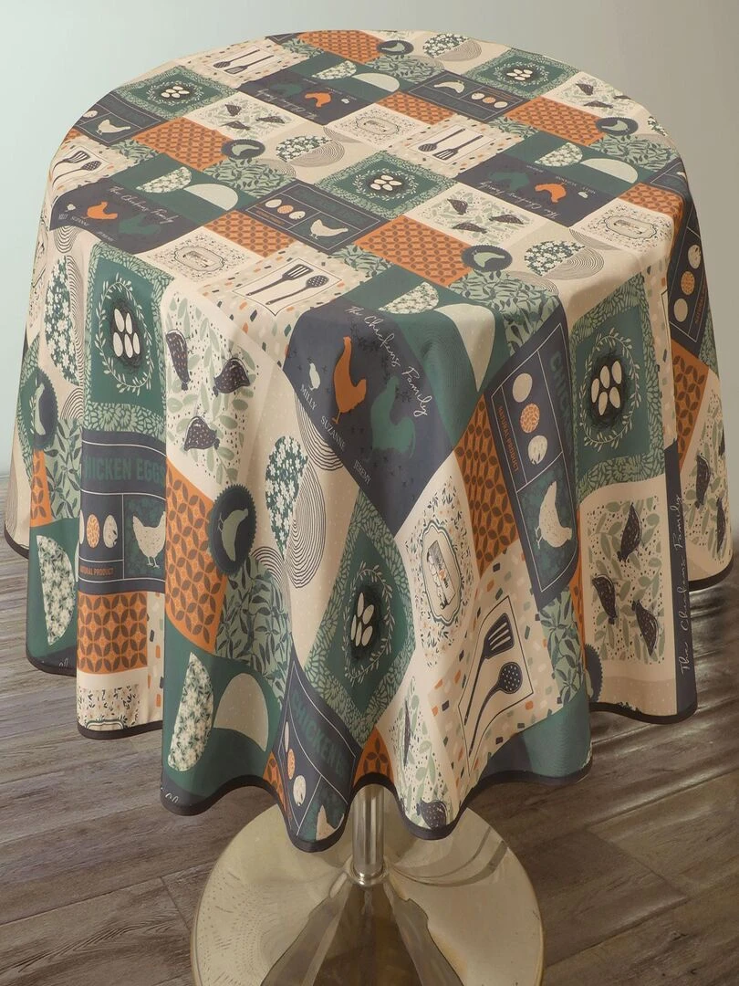 Nappe Anti taches Chicken vert Ovale 150 x 240 cm Vert