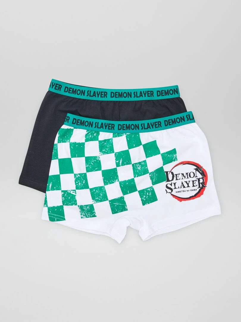 Lot de 2 boxers 'Demon Slayer' Marine/vert