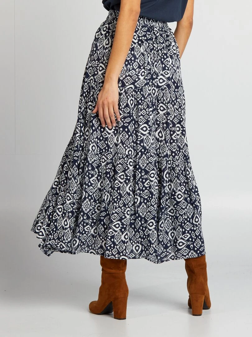 Jupe évasée   Bleu marine