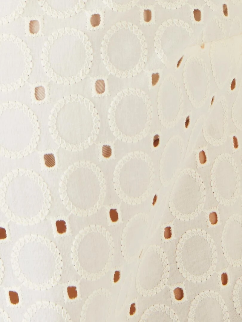 Chemisier broderie anglaise   Damart   Blanc Ecru Blanc