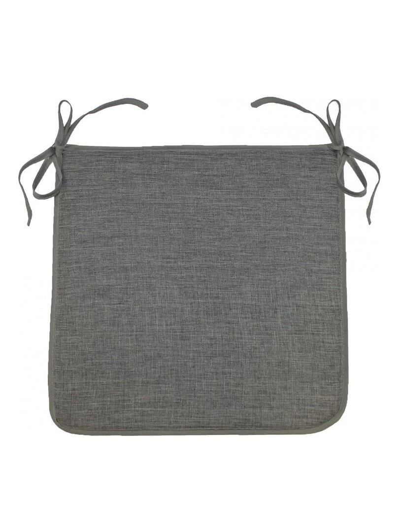 Coussin Galette de chaise Collection Chambray Newtons gris anthracite
