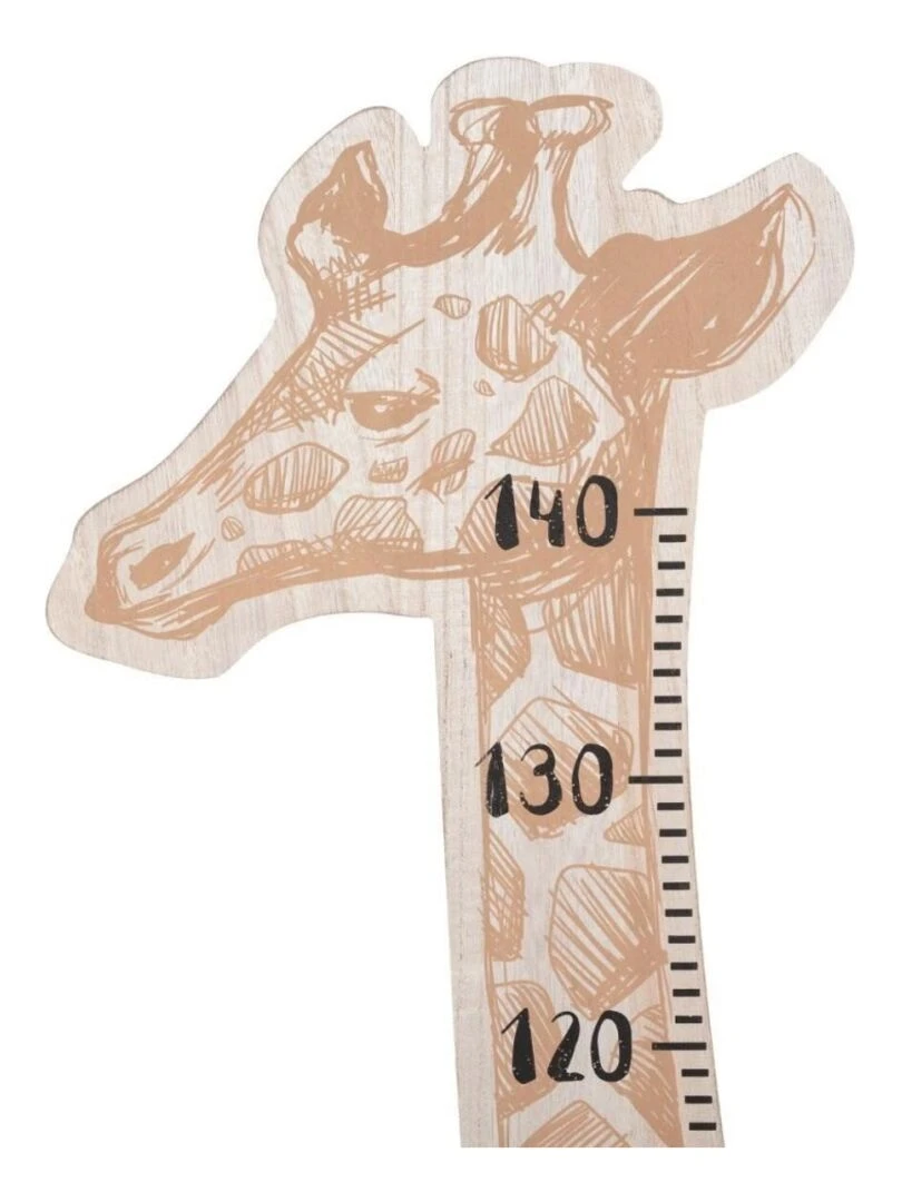 Toise girafe en bois Beige