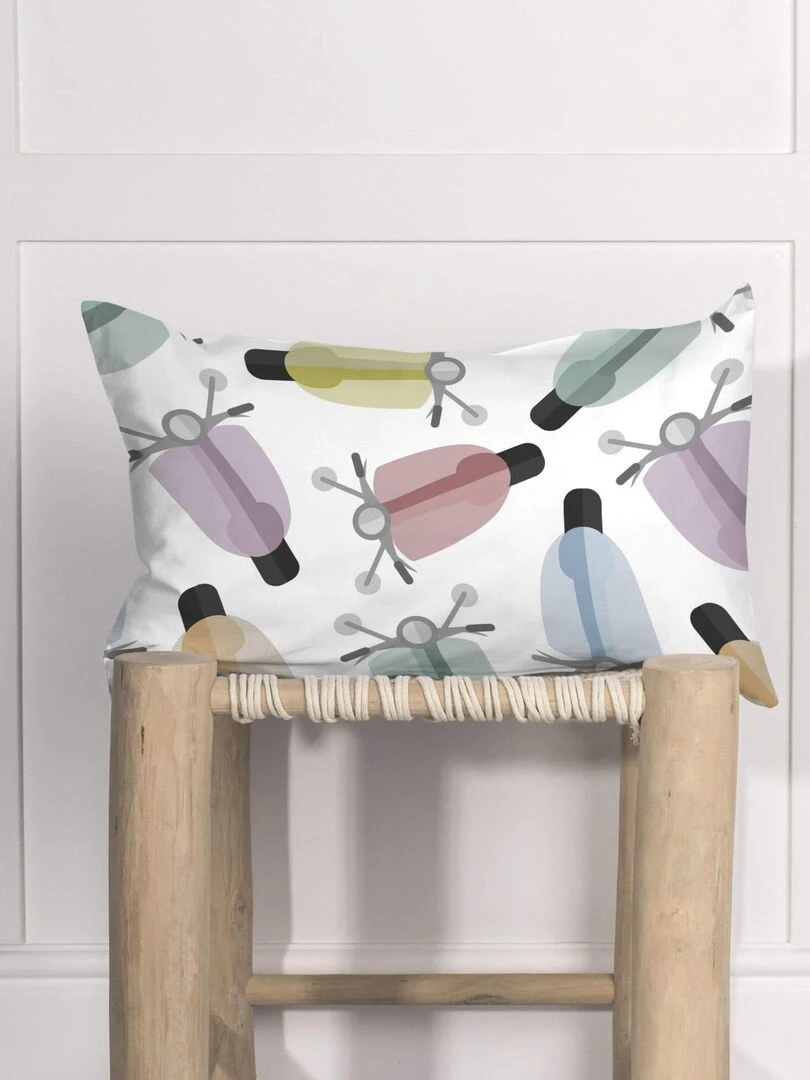 Housse de coussin Summer time "Happyfriday"   Blanc