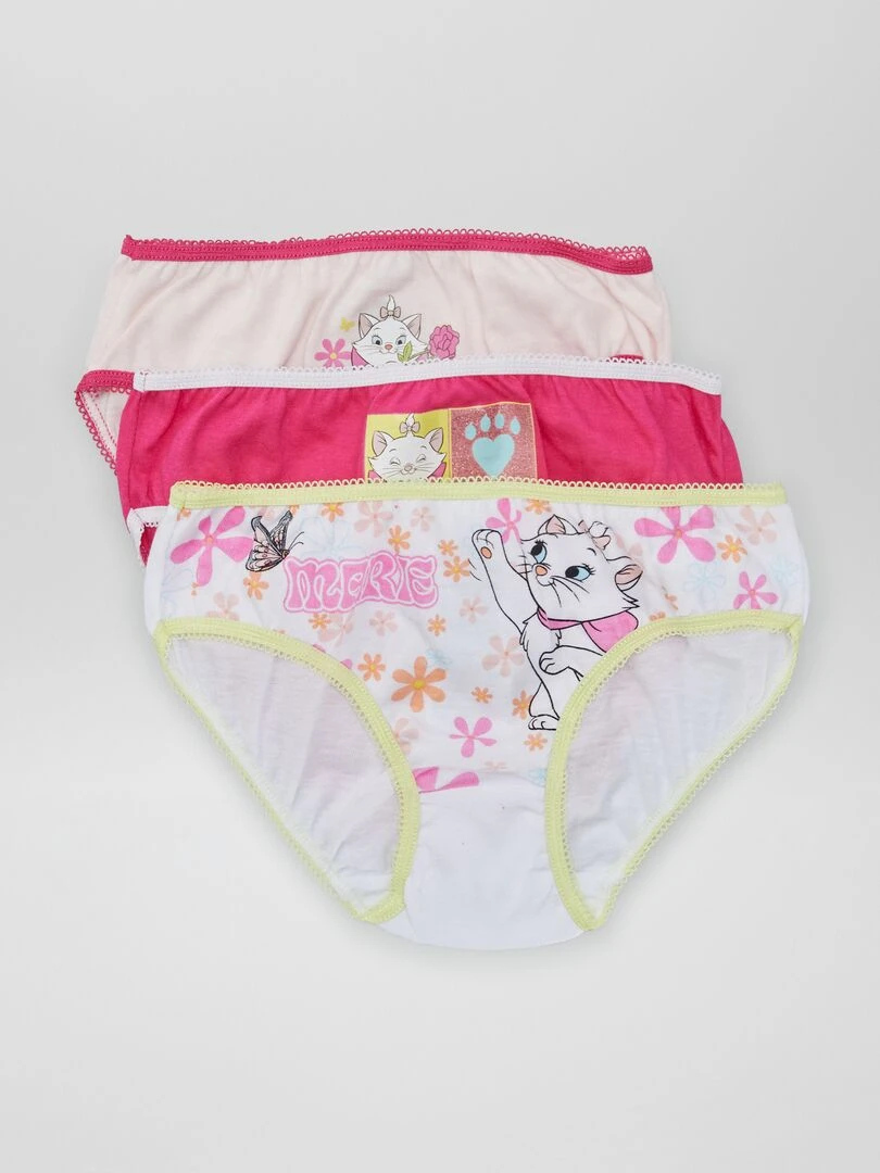 Lot de culottes 'Marie' des 'Aristochats' 3 pièces Rose