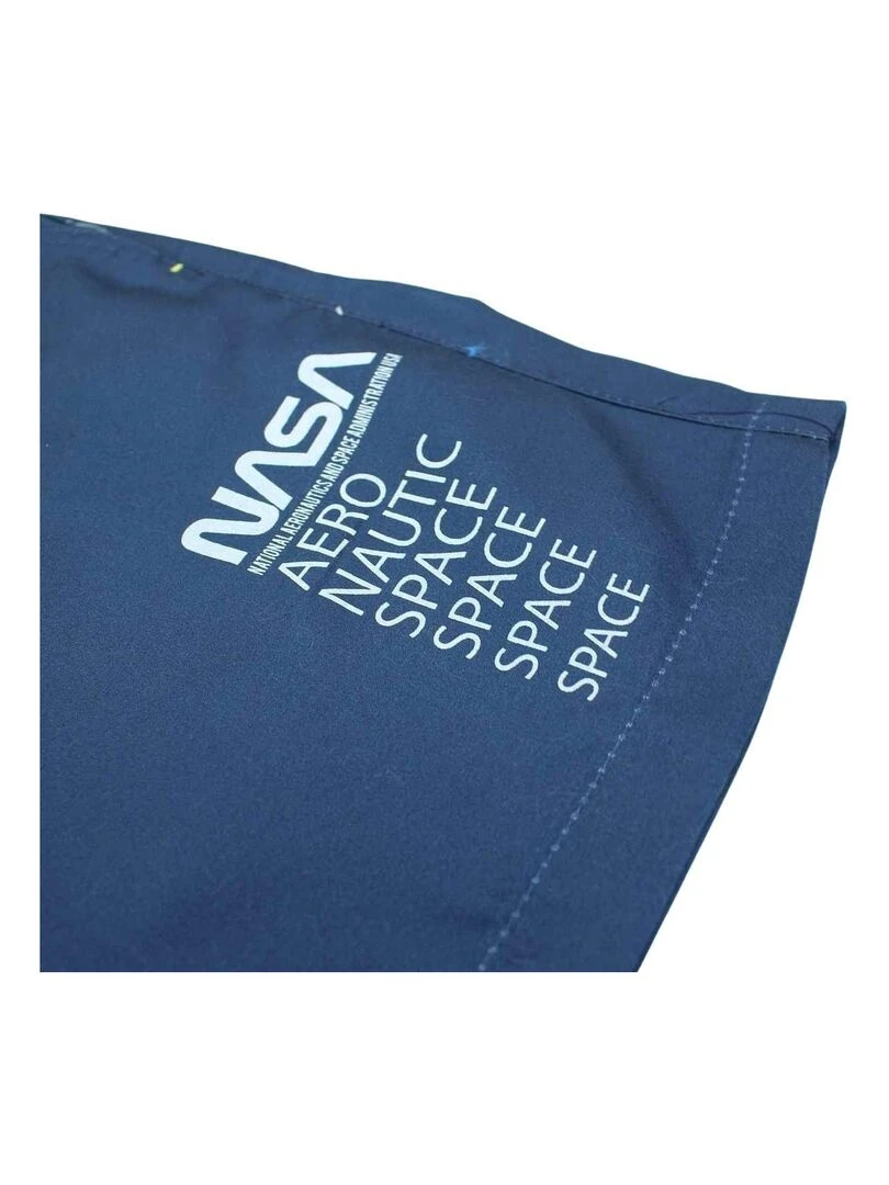 Nasa   Short De Bain homme imprimé logo   Bleu marine