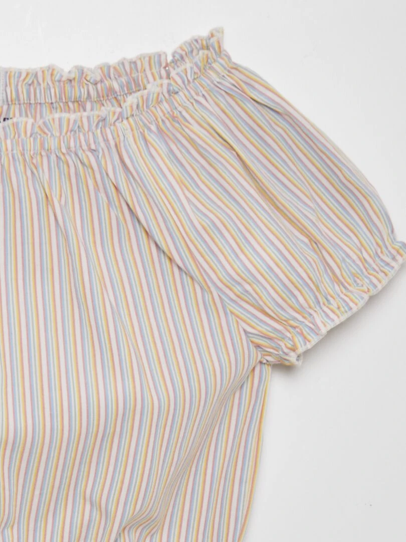 Top col bateau Multicolore