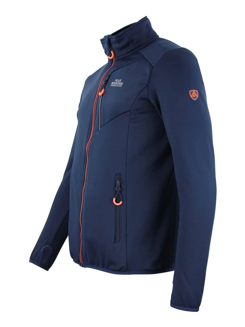 Blouson polarshell homme CLIMO   PEAK MOUNTAIN   Bleu marine