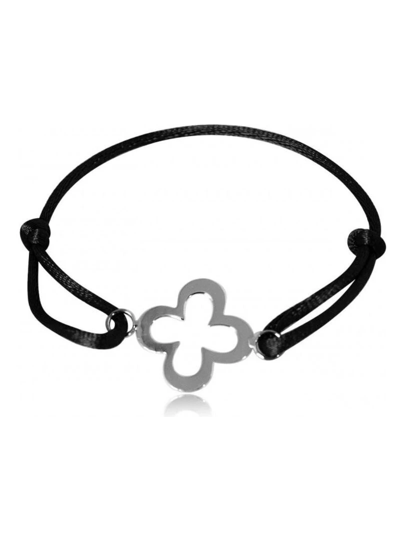 Bracelet argent et soie Bijoucolor Argent