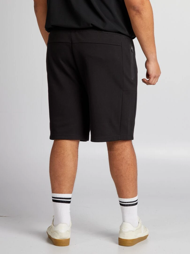 Bermuda façon jogging en piqué   noir