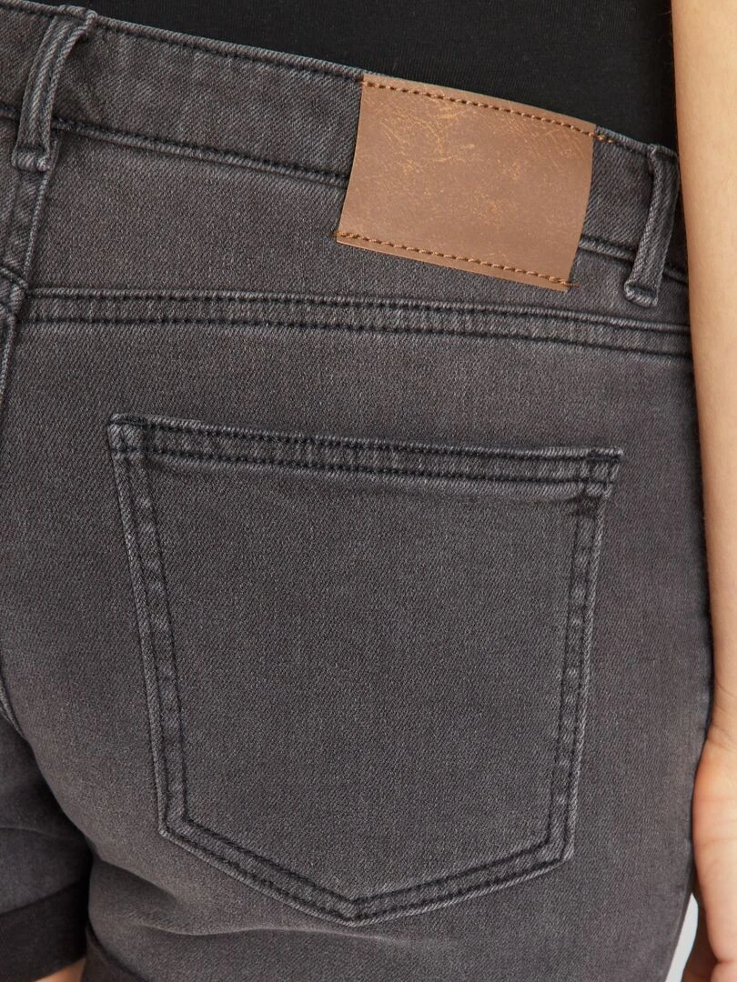 Short de maternité en jean   Gris anthracite