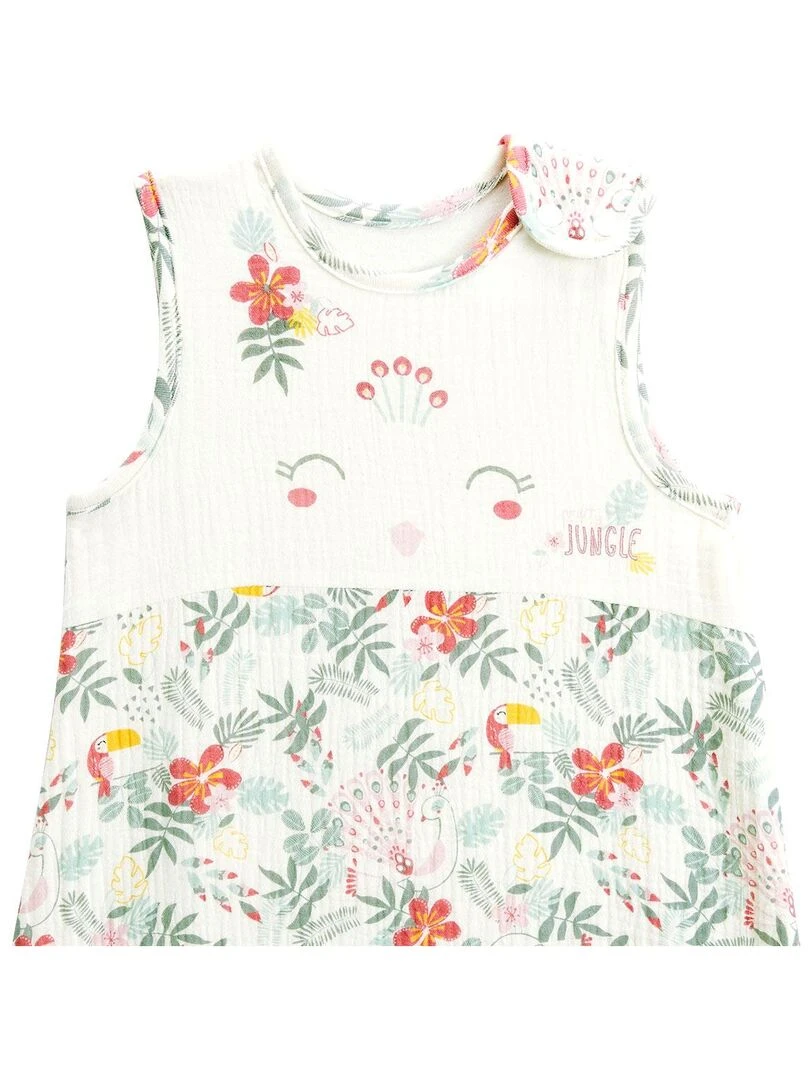 Gigoteuse d'été en gaze de coton Pretty Jungle   Vert