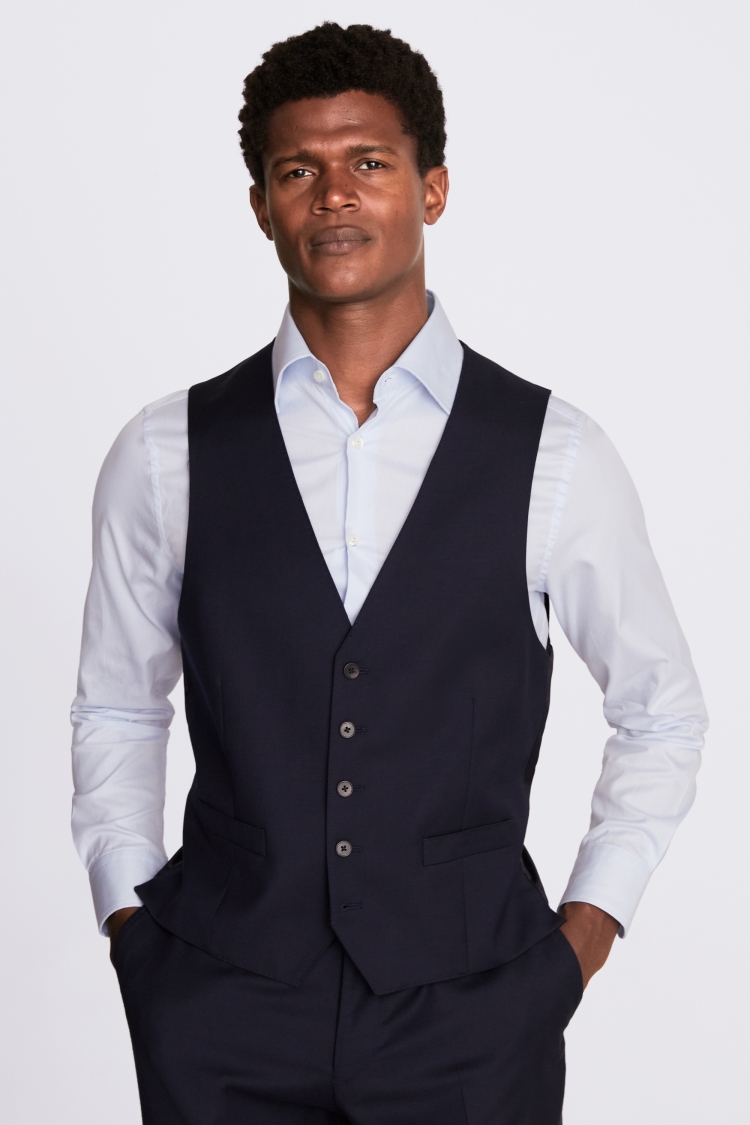 Italian Tailored Fit Blue Check Jacket   Buy Online at Moss