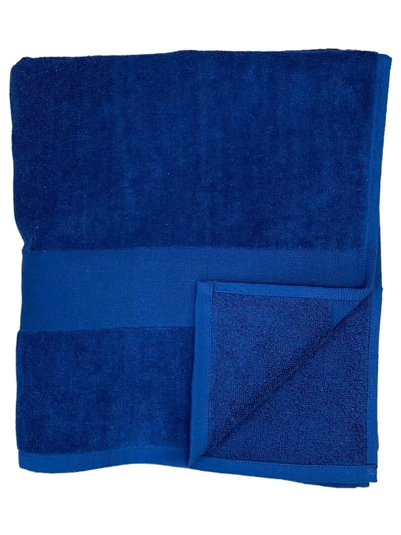 Serviette de bain éponge velours Classy Navy 90x180 500g/m²   Bleu marine