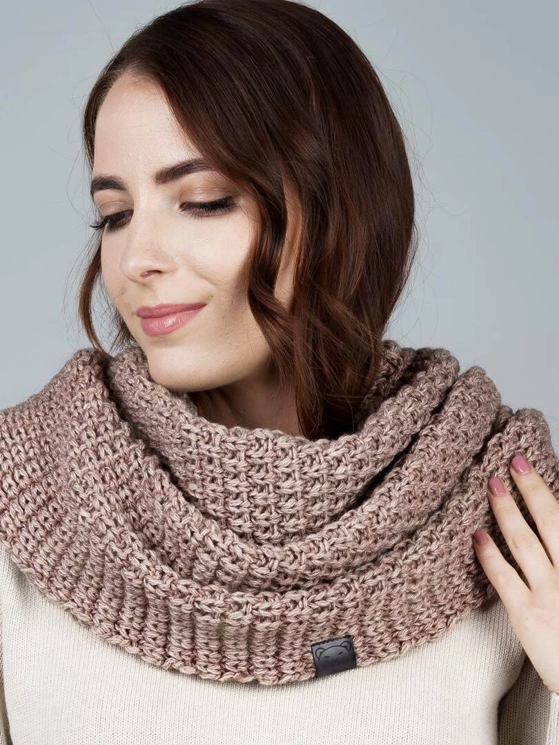 Snood Elixa Fabriqué en Europe Marron