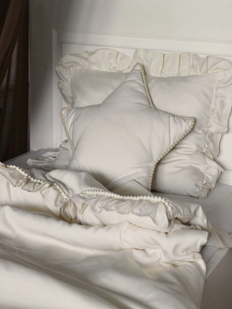 Coussin Étoile Vanille Boho (44 Cm) Ecru