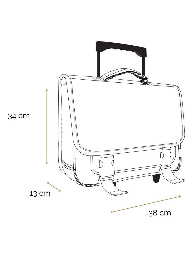 BAGTROTTER Cartable à roulettes 38 cm Phileas Rose Danseuses   Rose