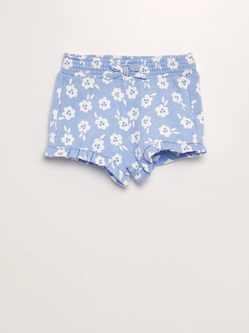 Ensemble short + débardeur imprimé   2 pèces   Bleu