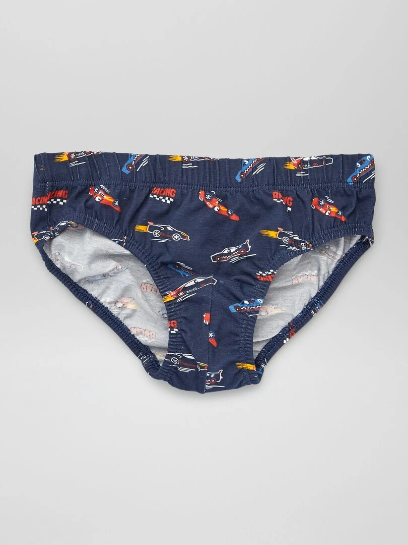 Lot de 5 slips en coton   Beige/bleu