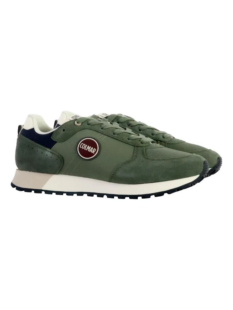 Basket Cuir Colmar Travis Authentic   Vert