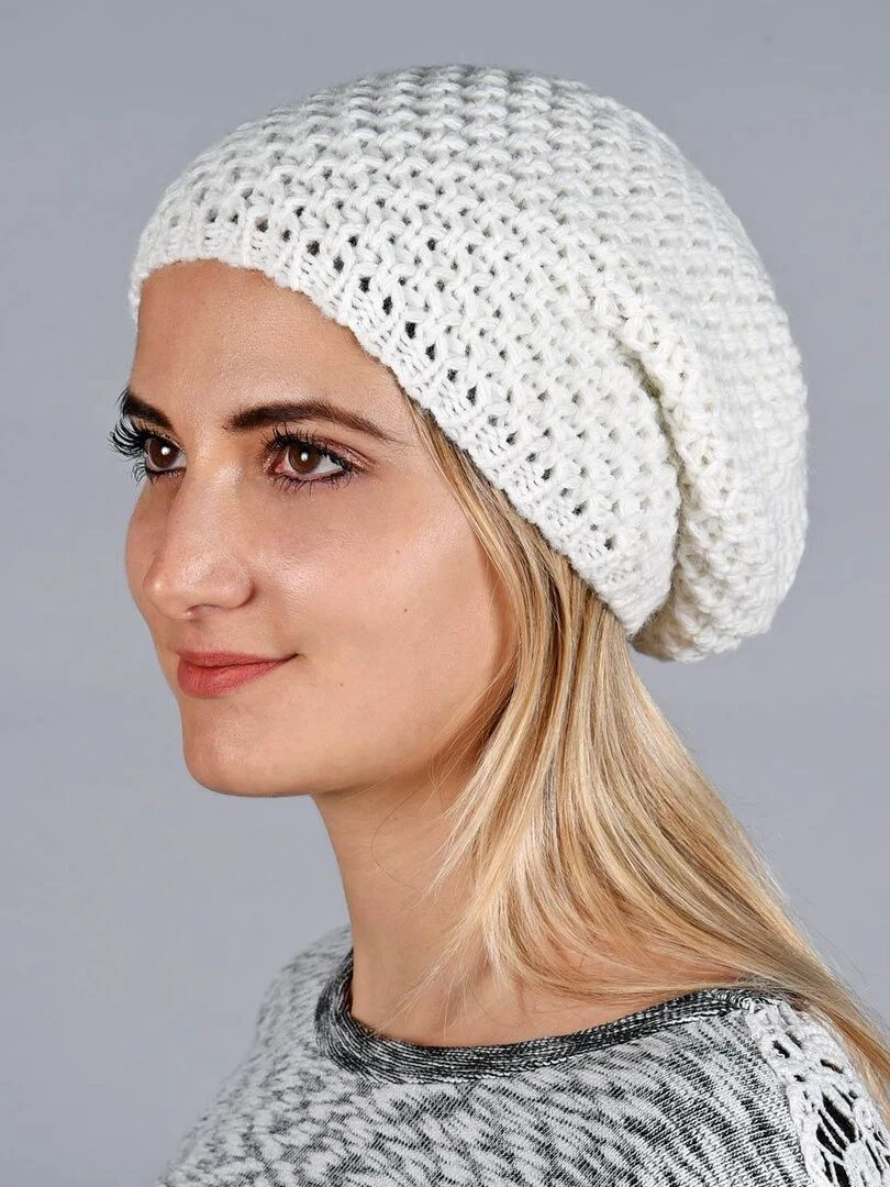 Bonnet long Layra Made in UE Blanc