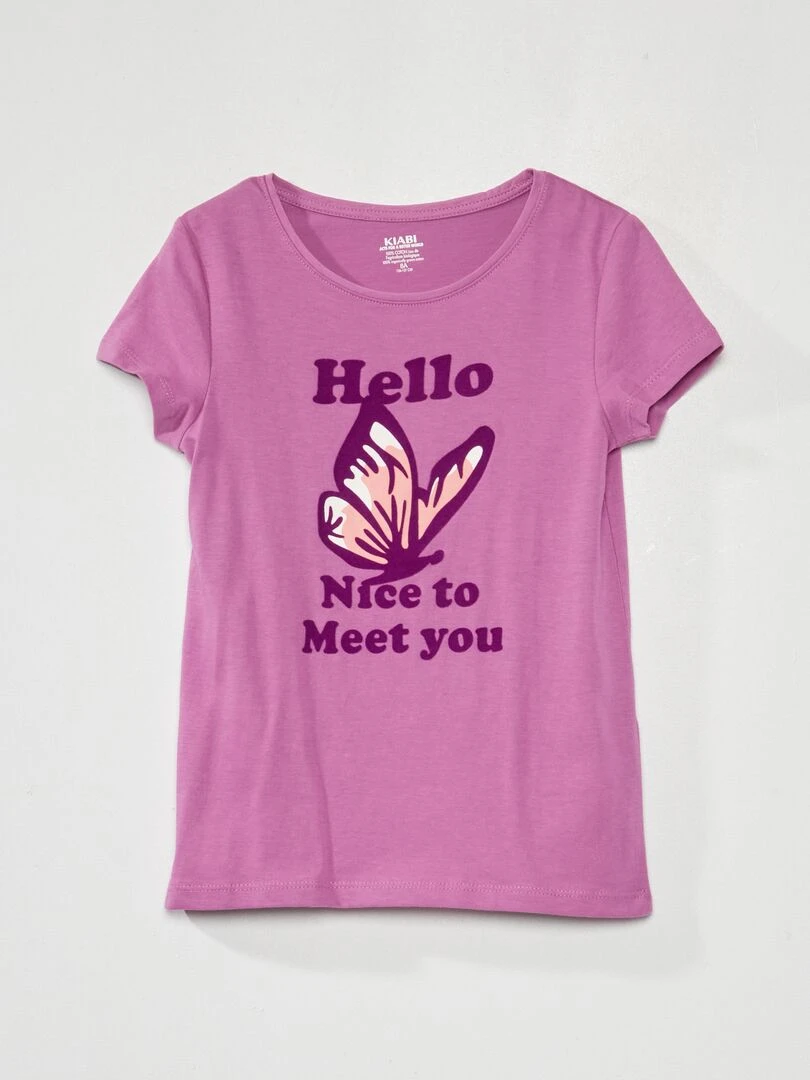 T shirt à manches courtes Violet
