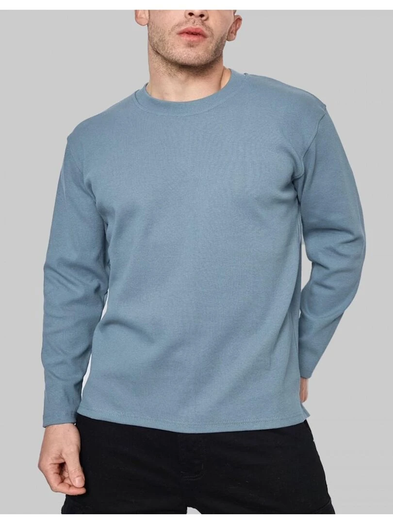 Pull Col Rond Kebello Bleu