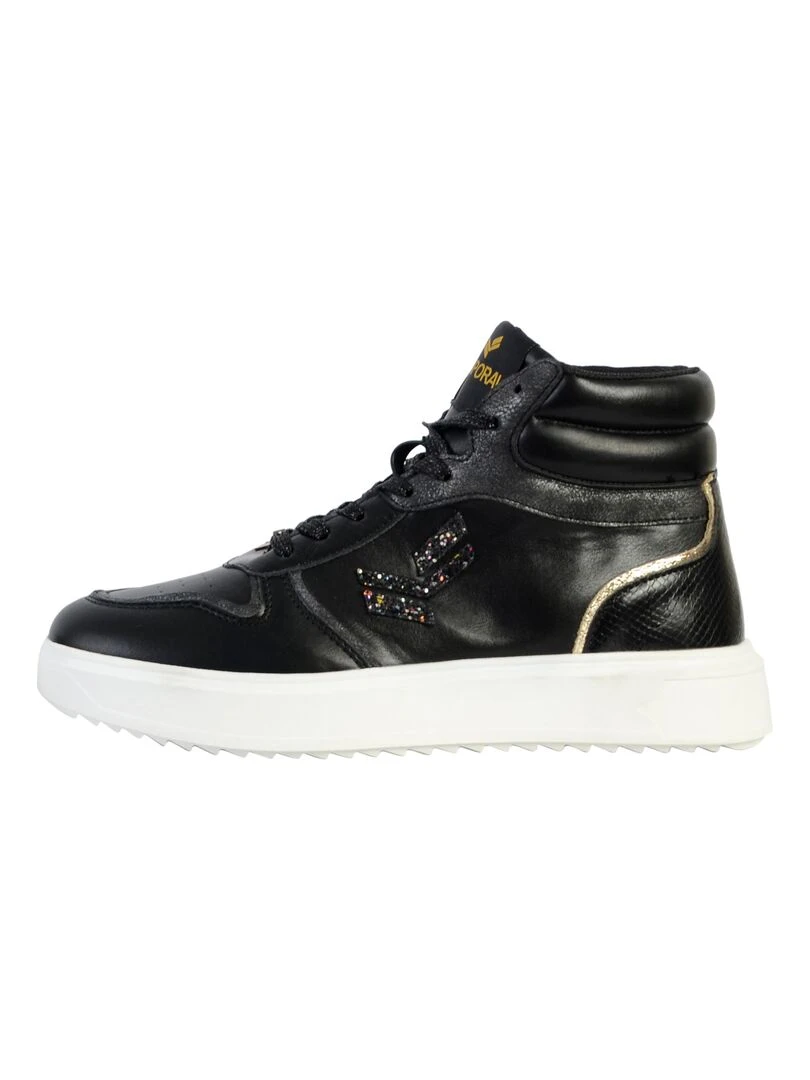 Basket Cuir Kaporal Woop Noir