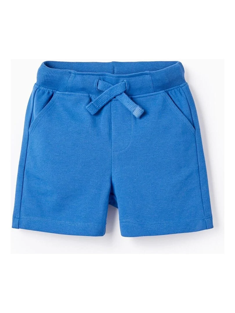 Short En Piqué De Coton Pour Bébé Garçon Bleu