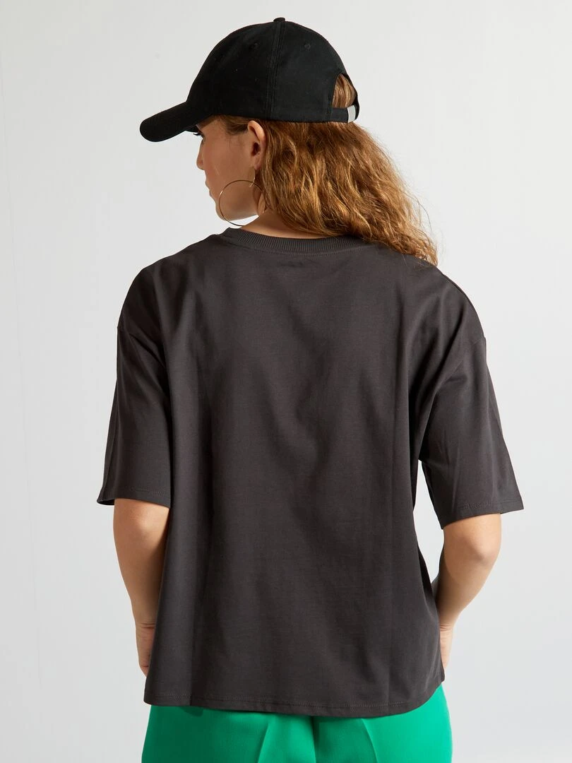 T shirt en maille jersey   Tough Cotton™   Noir délavé