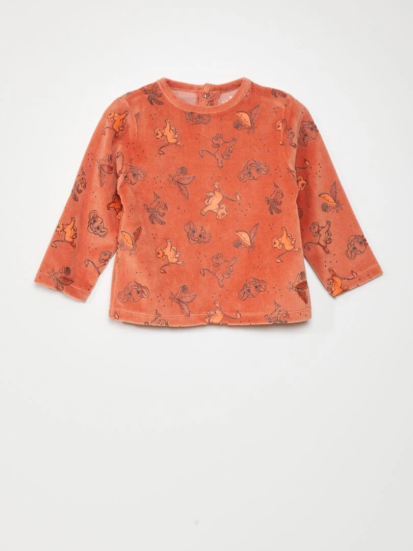 Ensemble de pyjama en velours 'Disney'   2 pièces   Orange/gris