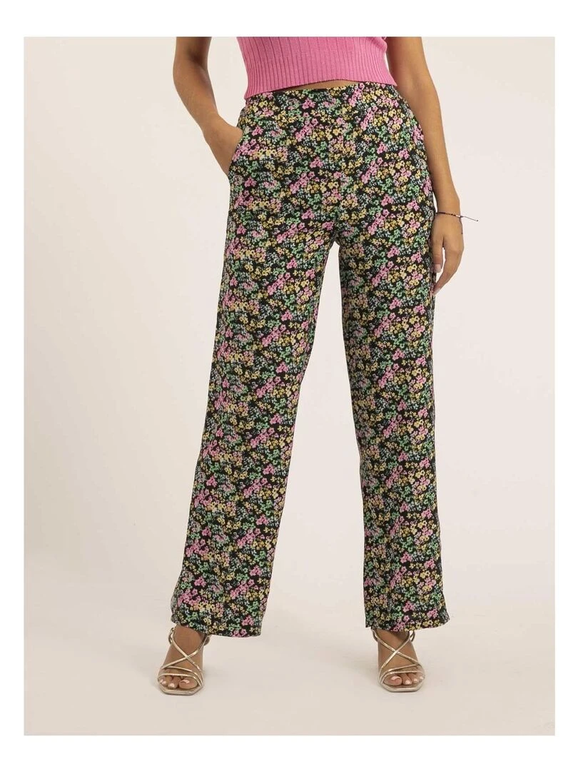 Pantalon motifs ELFREA Noir