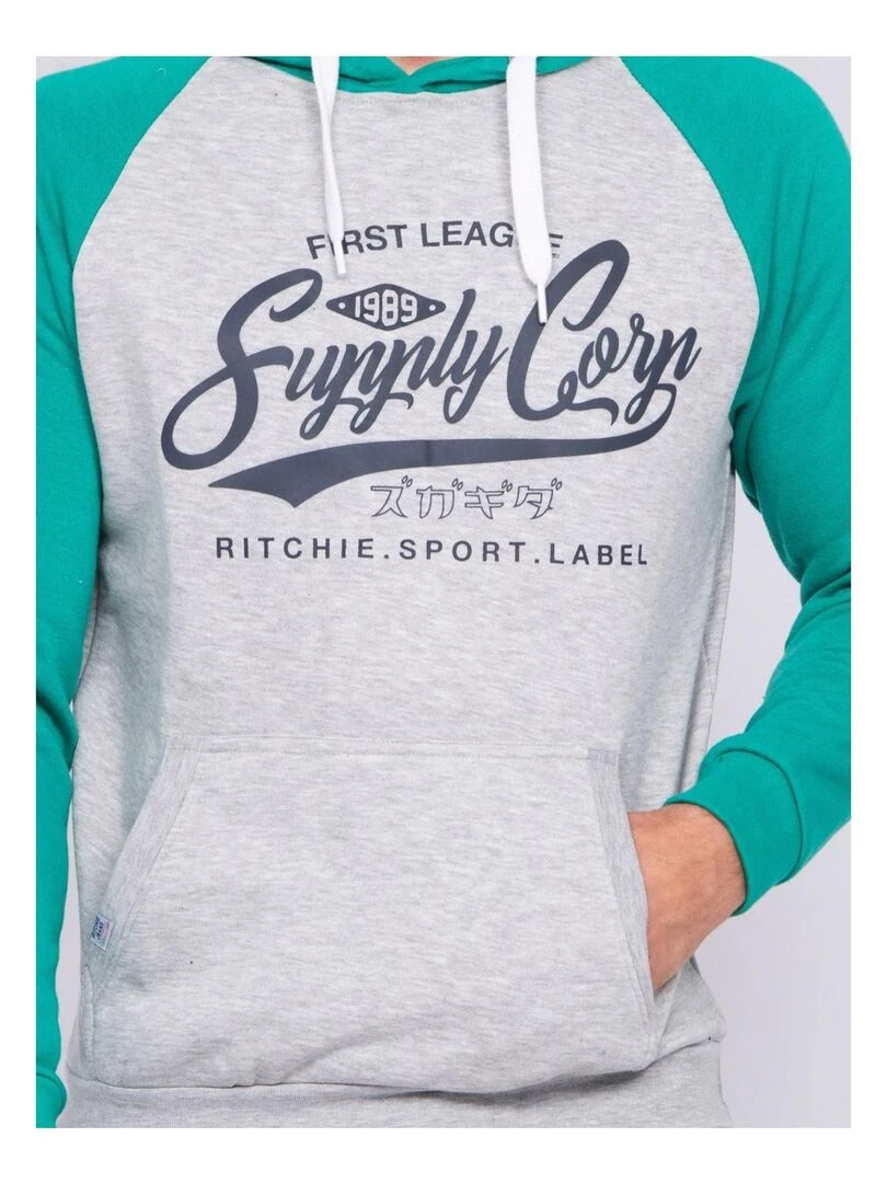 sweat capuche WANDATY   Vert