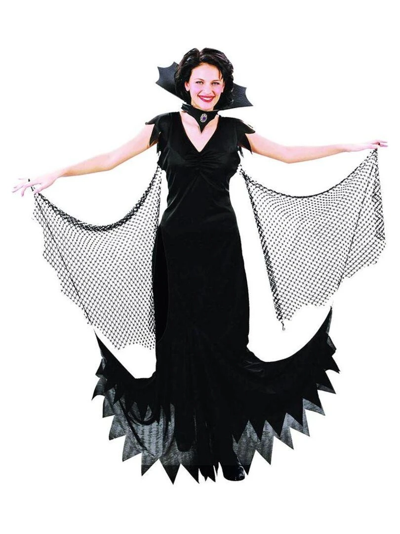 Déguisement Vampire chauve souris Femme Halloween Noir Noir